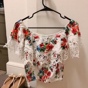 Floral off-shoulder top